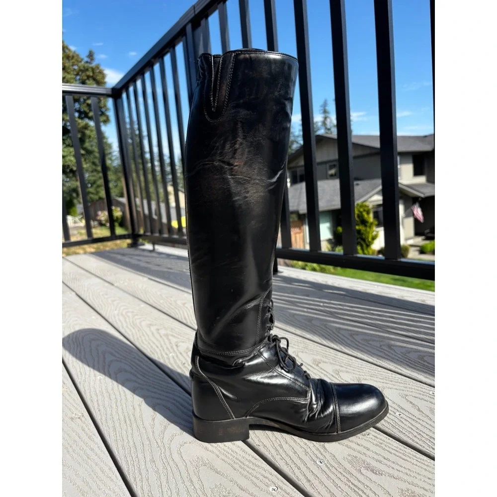 Ariat Heritage Riding Boots Size 5.5 Black Knee High Equestrian Field Boots
